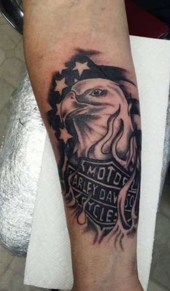 americana black eagle tattoo
