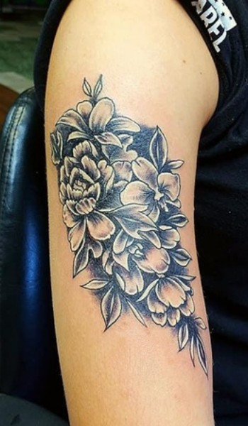 shape made from flowers