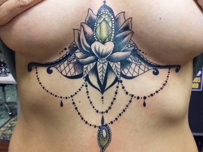 elegant floral tattoo