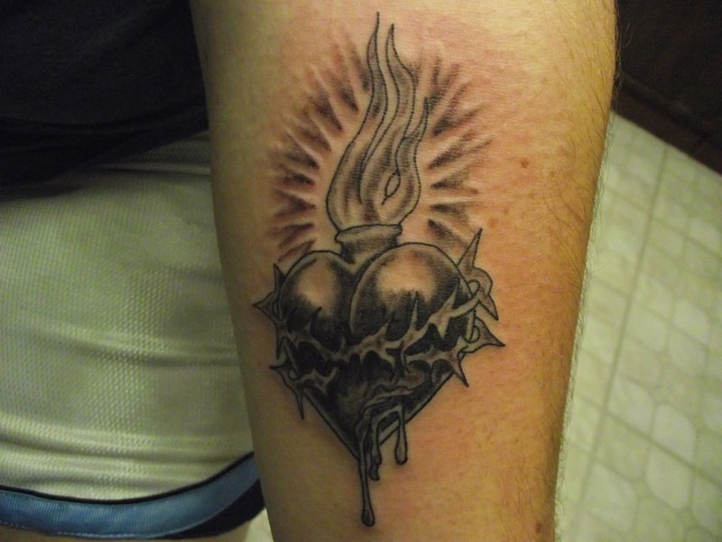 heart surrounded by thorns