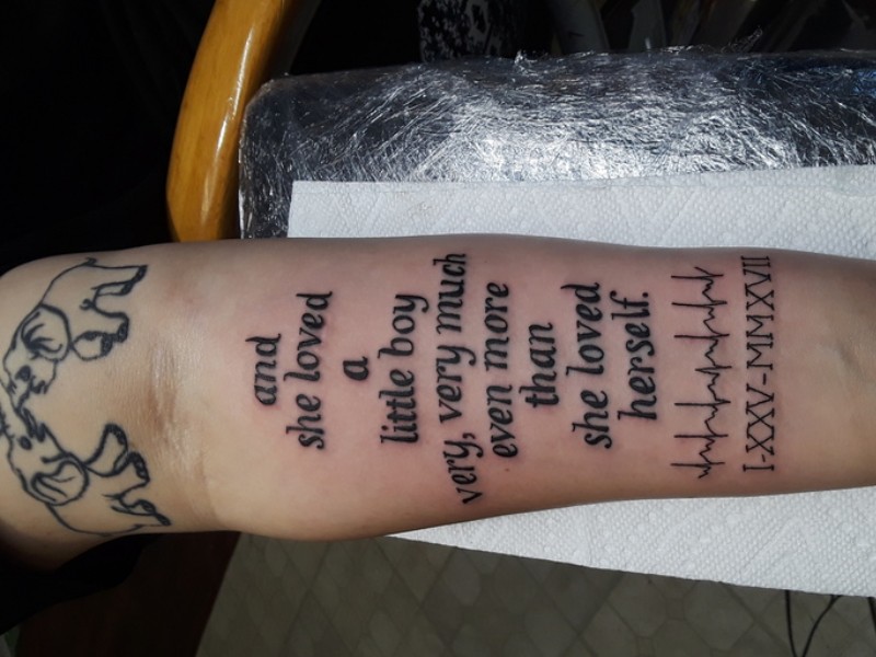 writing style tattoo