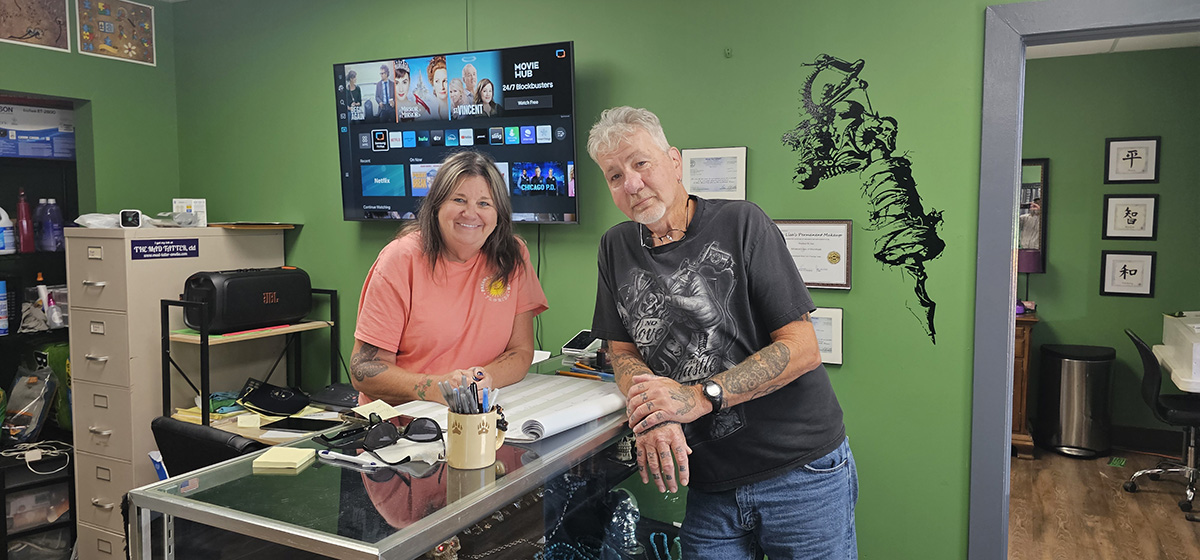 Susan and Steve owners of blueridge bodyart